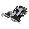 thumbnail image 1 of Convertisseur de Port Série 2 Ports PCI E vers RS232 Adaptateur de Contrôleur Express PCI Carte d'Extension, 1 of 4