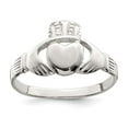 thumbnail image 7 of 925 Sterling Silver Solid Claddagh Ring Size 7, 7 of 7