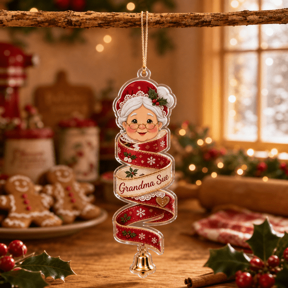 Personalized Acrylic Ornament Mrs. Claus Christmas
