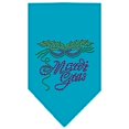 thumbnail image 1 of Mardi Gras Rhinestone Bandana Turquoise Large, 1 of 1