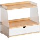 thumbnail image 1 of Estanterias Salon Modernas Estantería Almacenaje Pequeña Hecho de Mdf acrílico, Estante de Almacenamiento Escritorio Transparente natural para Tocador de Maquillaje ( Size : 2 layer with drawers ), 1 of 7