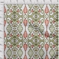 thumbnail image 4 of oneOone Velvet Light Green Fabric Asian Ikat Sewing Craft Projects Fabric Prints By Yard 58 Inch Wide-9861, 4 of 4