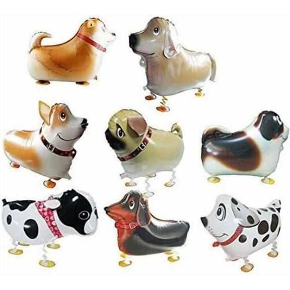 Animal Balloons 8Pcs - Walking Puppy Dog Balloons For Birthday Party Supplies