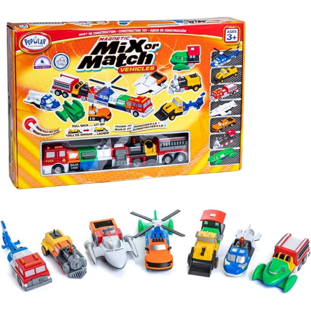 Popular Playthings Magnetic Mix or Match Vehicles Deluxe 2 For Ages 3 and up