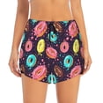 thumbnail image 2 of Goofa Donuts1 Printed Women 2 in 1 Running Shorts,Quick Dry Athletic Workout Shorts,High Waisted Athletic Shorts with Liner Pockets-Large, 2 of 9