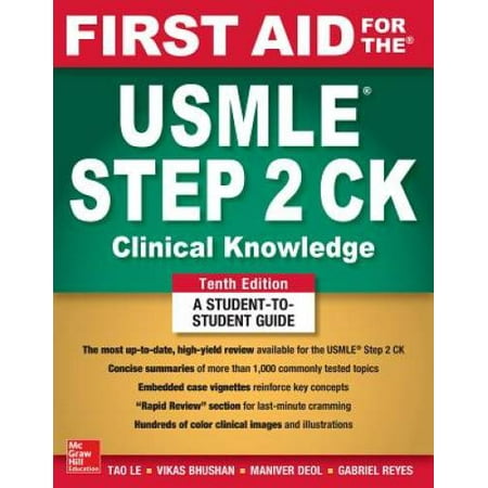 First Aid for the USMLE Step 2 Ck, Tenth Edition, Pre-Owned (Paperback)