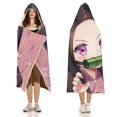 thumbnail image 3 of Kamado Nezuko Wearable Blanket Cloak Arctic Velvet Hooded Blanket Soft Fuzzy Hoodie Blanket Cape for Adults Kids 60"x80", 3 of 8