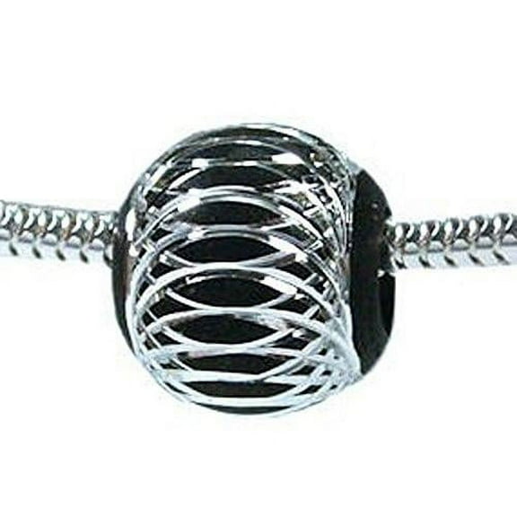 Black Lantern Aluminum Charm for European Snake Chain Charm Bracelet