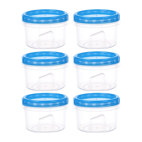 6 Pack-16 oz Freezer Storage Containers, Plastic Food Storage Containers with Twist Top Lids, BPA Free and Reusable Soup Containers with Lids, Leakproof/Microwave/Dishwasher Safe