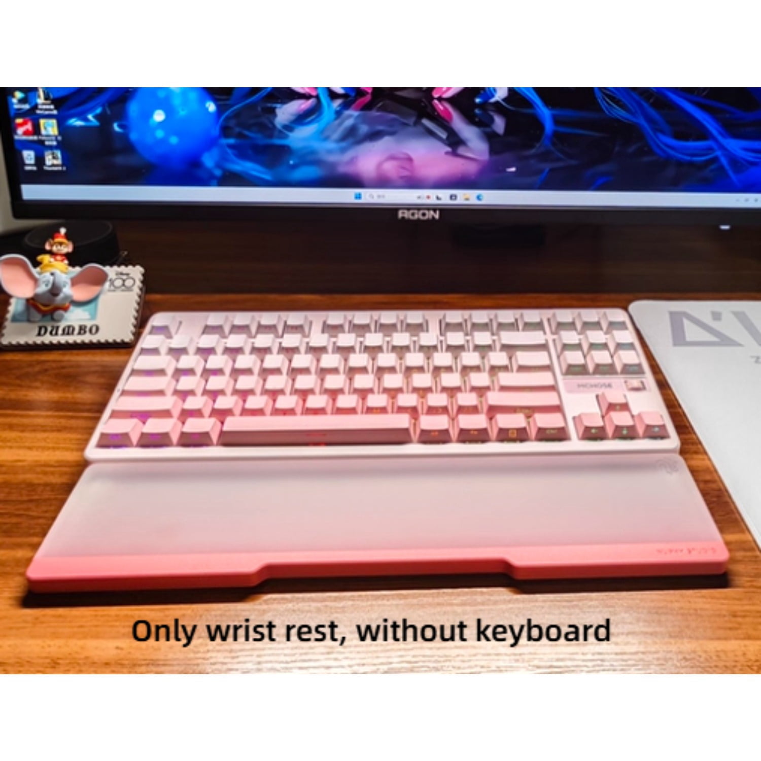 Ergonomic Wrist Rest for Field75 Keyboard, Acrylic Construction for Typing Comfort