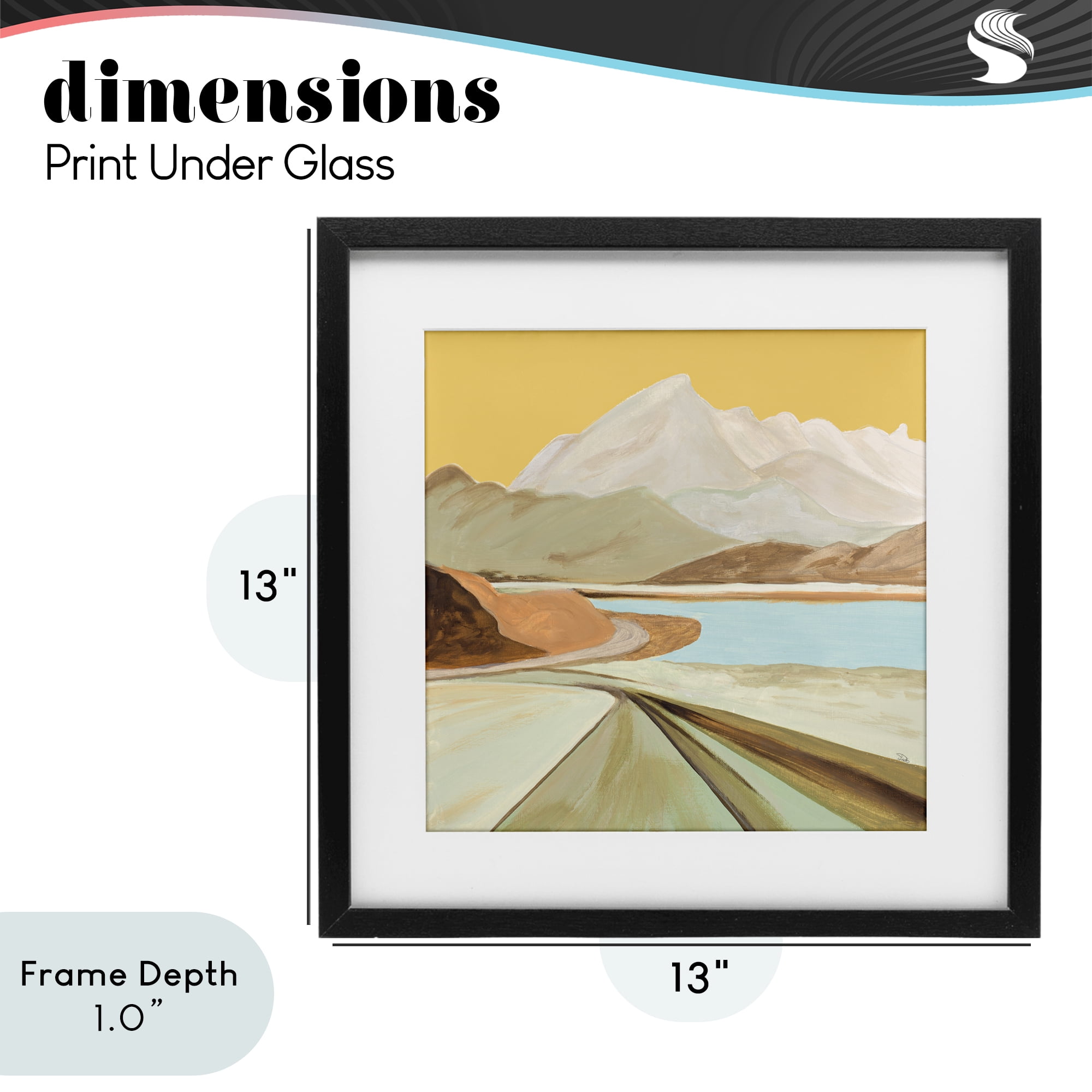 Stupell Industries Retorno Mountain Sunrise Black Framed Print Under Glass, design by Patricia Pinto