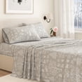 thumbnail image 6 of Great Bay Home Lodge Flannel Sheet Set - 100% Turkish Cotton - Double Brushed (Queen, Enchanted Woods - Grey), 6 of 6