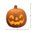 thumbnail image 2 of Classic Hollow Cutout Face Matte Plastic Pumpkin Light Holder LED Tea Light Compatible Halloween Mantel Entryway Tabletop Indoor Holiday Atmosphere Decor, 2 of 7