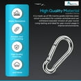 thumbnail image 4 of MARINE CITY Carabiner Clip Snap Hook - 316 Stainless Steel Clips 3-1/2 Inches Ideal for Climbing Fishing Hiking Boating Sailing & Camping Pack of 4, 4 of 9