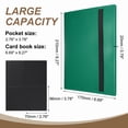 thumbnail image 2 of Uxcell 4 Pocket Trading Card Binder, PU Cover Card Collection Binder 160 Side Loading Card Binder Card Album Folder for TCG, Game Cards, Sports Cards(Green), 2 of 7