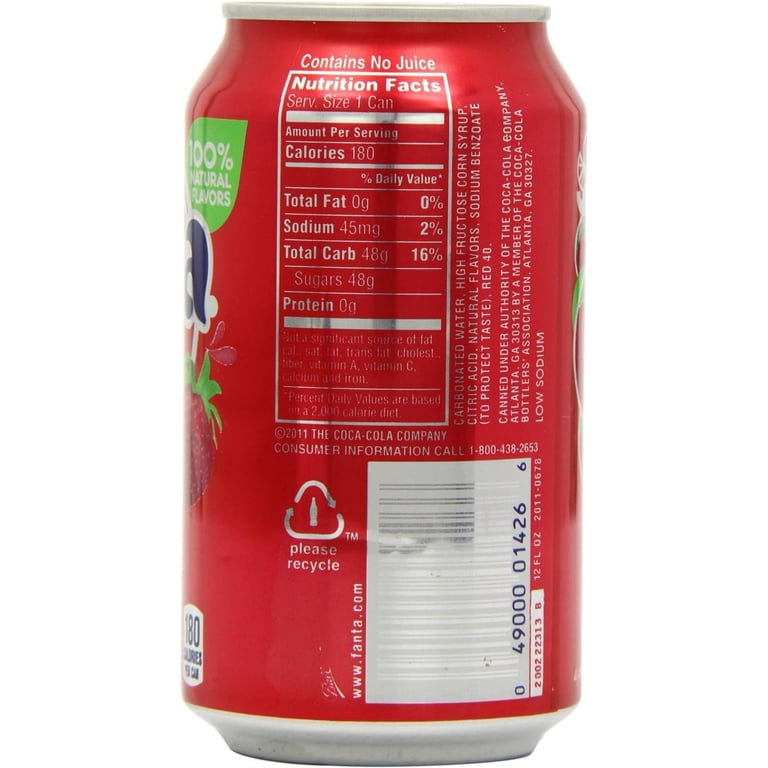 Fanta Strawberry 355 mL Cans - (Pack of 12) - Walmart.com