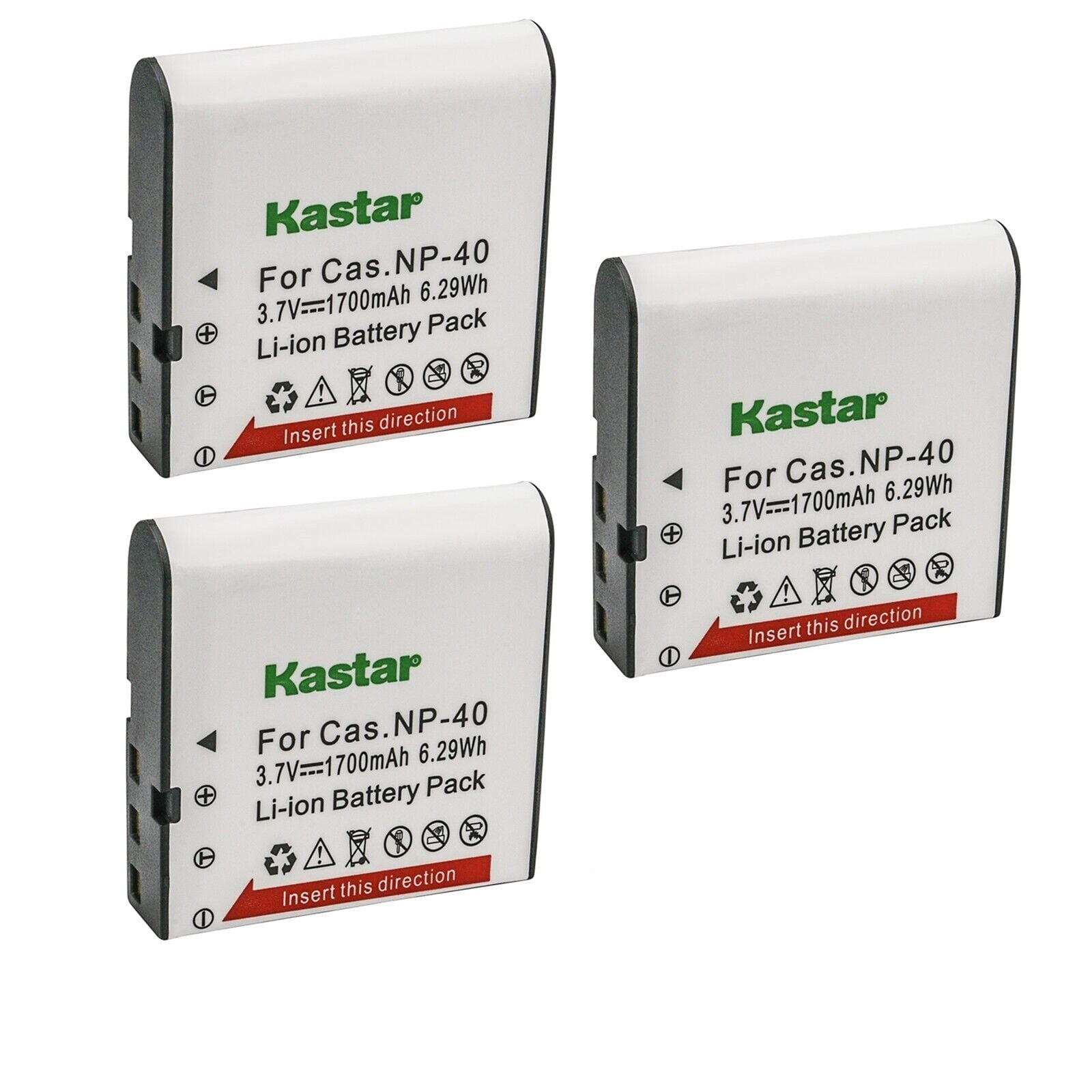 Kastar 2-Pack Battery CNP40 Replacement for Casio Exilim EX-FC160S, Exilim  Pro EX-P505, Exilim Pro EX-P600, Exilim Pro EX-P700, Exilim Zoom EX-Z100,  Exilim Zoom EX-Z1000, Exilim Zoom EX-Z1050 Camera