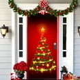 thumbnail image 5 of Yhmxh Christmas Door Cover Merry Christmas Decorations Red Gift Box Front Door Banner Christmas Backdrop Hanging Xmas Tree Front Door Covers Background Banner for Xmas Window Party Decor, 71"x35", 5 of 7