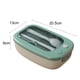 thumbnail image 2 of 2 Compartments Lunch Bento Box Leak Proof Food Storage Container Freezer Dishwasher Microwave SafeGreen, 2 of 2