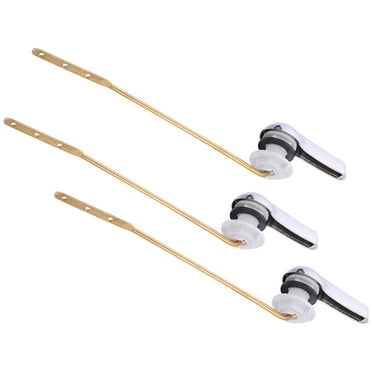 HEMOTON 3Pcs Silver Copper Abs Toilet Flush Handle for Home Use Bathroom
