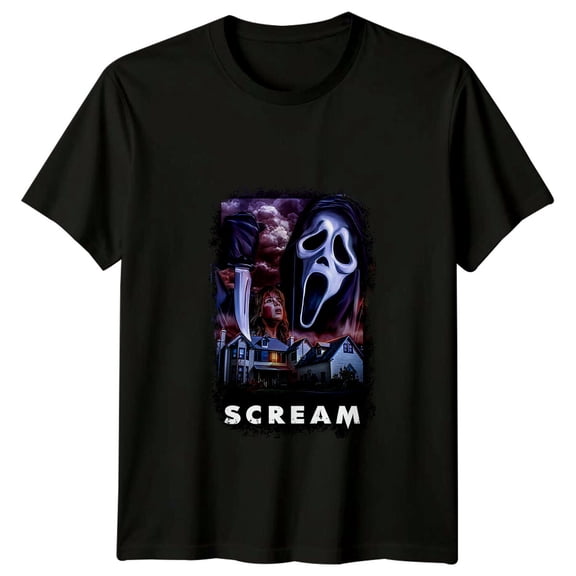 Scream (1996) Movie Poster Inspired T-Shirt Retro Tee Unisex