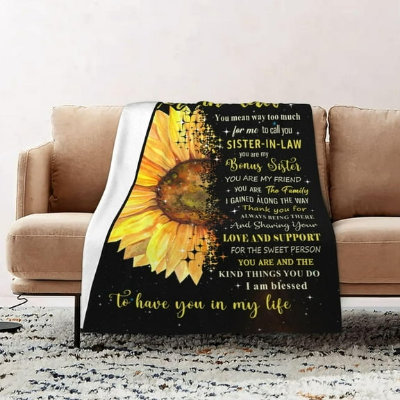 Sister in Law Gifts, Sister in Law Birthday Gifts, Gifts for Sister in Law, Sister in Law Gifts for Women, Best Sister-in-Law Wedding Gift Ideas, Sister in Law Throw Blanket 60"X50"