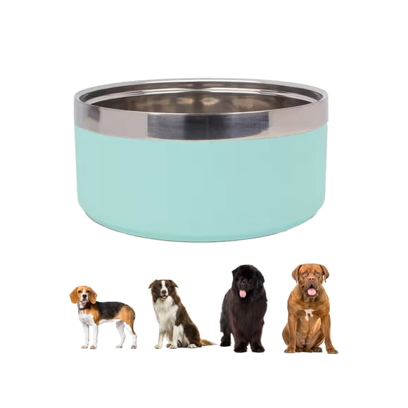 Tazón para Mascotas en Acero Inoxidable con Base Antideslizante