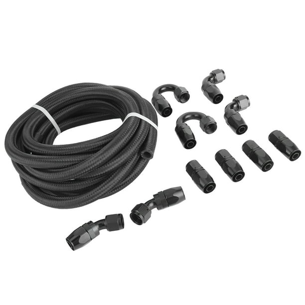 Estink Fuel Line Hose, Reusable An10 -10an Braided Fuel Line Stainless Steel With Adapter For Eliminate Leakage For Separation