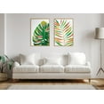 thumbnail image 5 of Kate and Laurel Sylvie EV Monstera and EV Palma No 2 Framed Canvas Wall Art Set by Jessi Raulet of Ettavee, 2 Piece 23x33 Natural, Colorful Plant Leaf Art Set for Wall, 5 of 6