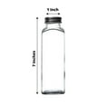 thumbnail image 2 of BalsaCircle 12 Clear 12 oz Square Storage Jars Refillable Glass Bottles Aluminum Caps Party Events Decorations, 2 of 8