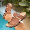thumbnail image 6 of Women Arch Support Slides Orthotic Walking Sandals Orthopedic Sandals Summer Plus Size Beach Wedge Shoes Brown 7.5(40), 6 of 9
