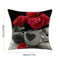 thumbnail image 3 of Kedshhgu Red Rose Throw Pillow Covers, Valentine's Day Pillow Cover for Couch Sofa, Flowers Decorative Square Pillow Cases, 17.72" × 17.72", 3 of 6