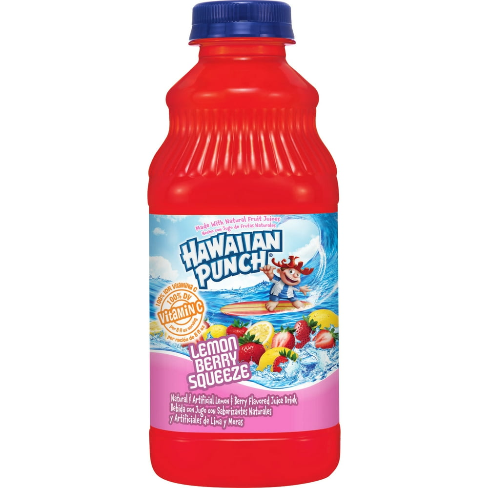 Hawaiian Punch Lemon Berry Squeeze, 32 Fl Oz, 12 Count