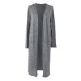 thumbnail image 1 of Hello Mello Carefree Threads Long Cardigan-XL Gray, 1 of 3