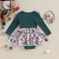 thumbnail image 4 of Okbabeha Newborn Baby Girl Christmas Outfit Clothes 0 3 6 9 12 18 24Month Ribbed Romper Dress Onesie Bodysuit Xmas Dress Winter, 4 of 7