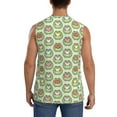 thumbnail image 4 of Lsque Cute Chubby Frog Print Men's Cotton Blend Sleeveless Muscle Shirts (S-3XL)- Moisture Wicking, Odor Protection, UPF 30+,Medium, 4 of 8