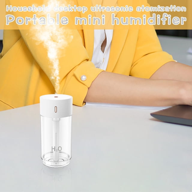 Boovnll Humidifiers for Bedroom, Small Humidifier, 280Ml Desktop Humidifier, Quiet, Night Lighting Function, Two Spray Modes, Automatic Shutdown of Bedroom, Baby Room and Office, Humidifier