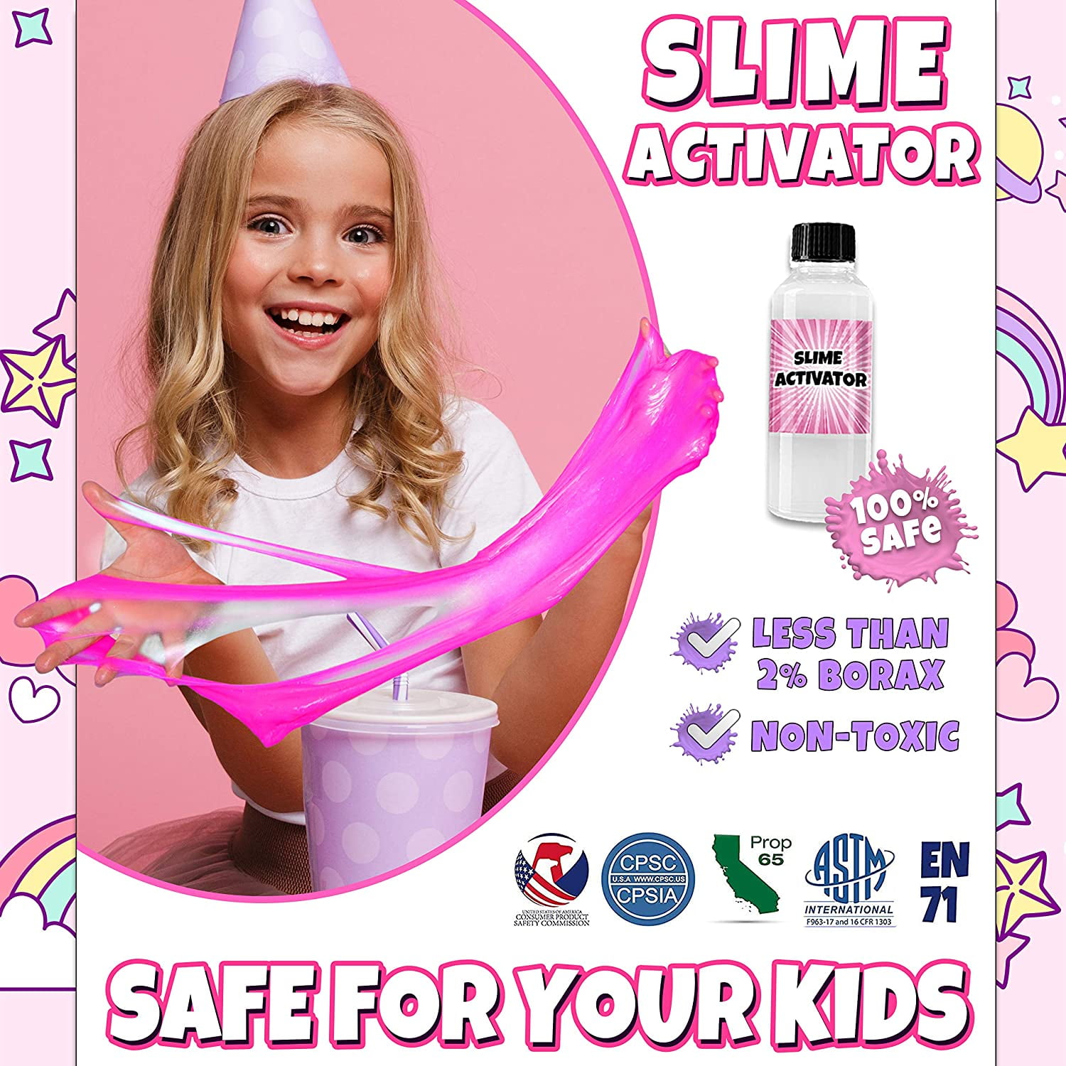 Slime Kit For Girls - 2 In 1 - Diy Slime Making Kit Plus Slime Supplies Kit  - Al