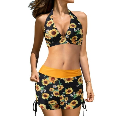 

VKEKIEO Bikinis Swimsuit Sport Bra Style Lift Black M