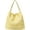 Yellow-l, variant on Kukuzhu Quilted Shoulder Bag for Women PU Leather Hobo Tote Bag Armpit Purse Handbag Pleated Top Handle Bag