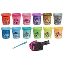 Play-Doh Slime: Super Stretch, and HydroGlitz 12 Color Variety Pack, 1.8-Ounce Cans