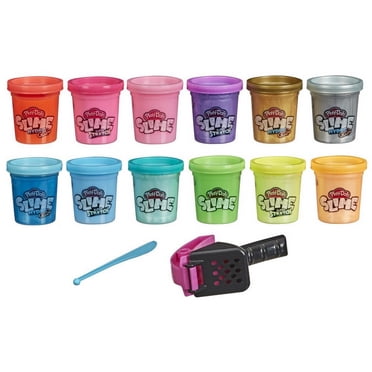 Play-Doh Slime: Super Stretch, and HydroGlitz 12 Color Variety Pack, 1.8-Ounce Cans