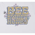 thumbnail image 6 of Bee Sweet Honey Crew Neck Short Sleeve Women's White T-shirt-XL, 6 of 7
