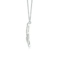 thumbnail image 2 of ANGARA Natural 0.04 Ct. Diamond Fashion Pendant Necklace in 14K White Gold for Women with 18 Inch Chain, 2 of 8