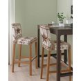 thumbnail image 2 of Texas Star Grey Wooden Bar Stool Covers Set of 6, Farmhouse Berry Countryside Stretch Washable Bar Chair Covers with Backs, Removable Pub Counter Height Chair Cover for Kitchen Dining Room Cafe, 2 of 7