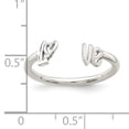 thumbnail image 2 of Beautiful Sterling Silver Polished 'Love' Adjustable Ring, 2 of 2