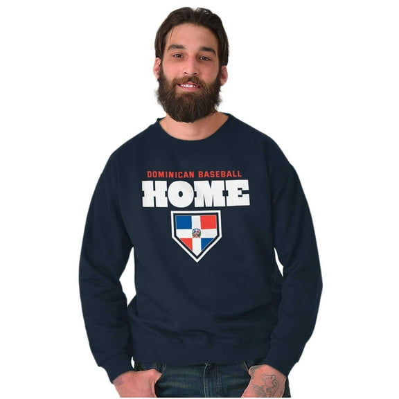 Dominican Republic Home Plate Base Sweatshirt for Men or Women Brisco Brands S