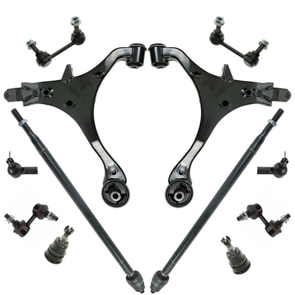 TRQ Control Arm Ball Joint Tie Rod Sway Bar Link Steering Suspension Kit Set 12p PSA59713