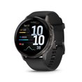 thumbnail image 1 of Garmin Venu 4 GPS Smartwatch - 45mm Slate with Black Silicone Band, 1 of 9