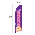 thumbnail image 6 of Premium Frozen Yogurt Feather Flag Kit - Includes 13ft Sectional Aviation Grade Fiberglass Poles, Frozen Yogurt Flag, Cross Base, Weight Bag, Ground Spike, and Pole Sleeve Bag, 6 of 7